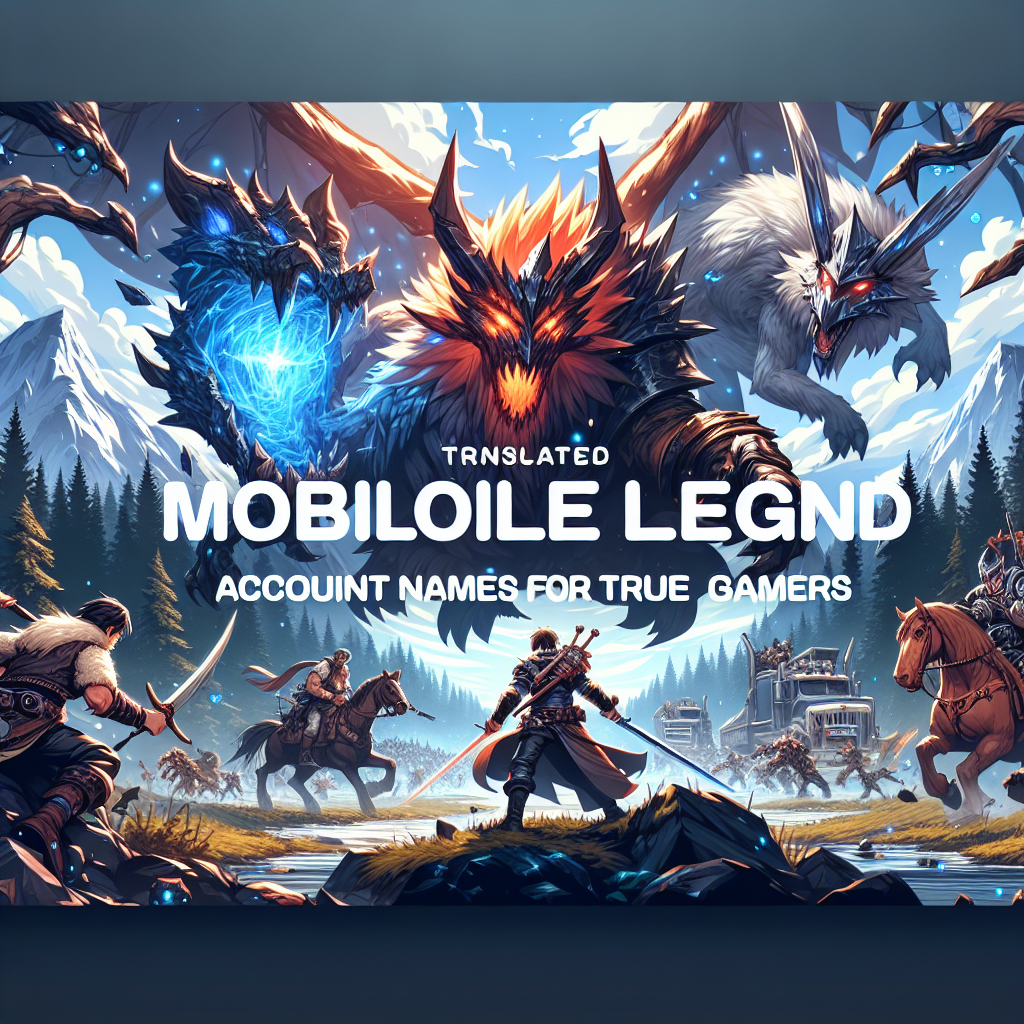 nama akun mobile legend keren untuk gamer sejati
